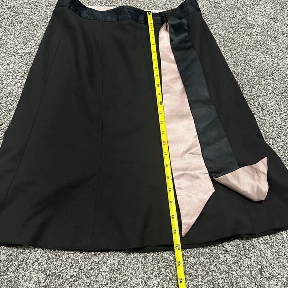 THE LIMITED Black Women's Knee Length Satin RIbbon Skirt, Size 8 - Picture 6 of 9